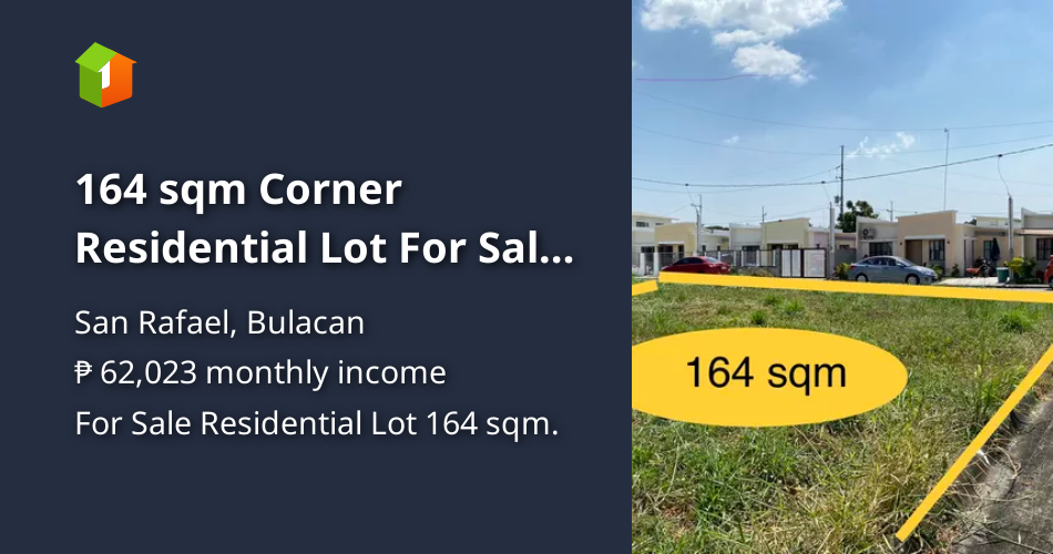 164 sqm Corner Residential Lot For Sale in San Rafael Estates Bulacan [Lot 🚜] (May 2023) in San