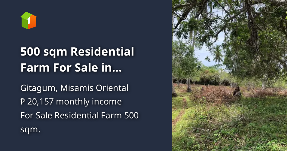 500 sqm Residential Farm For Sale in Gitagum Misamis Oriental [Lot 🚜