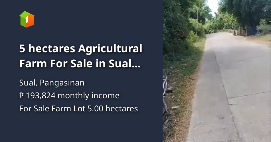 5 hectares Agricultural Farm For Sale in Sual Pangasinan [Lot 🚜