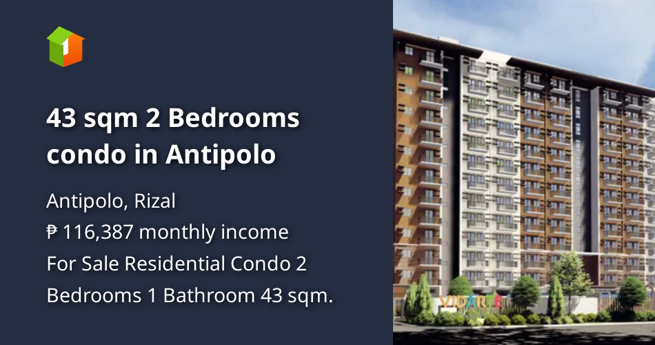 43 sqm 2 Bedrooms condo in Antipolo [Condo 🏙️] (May 2023) in Antipolo