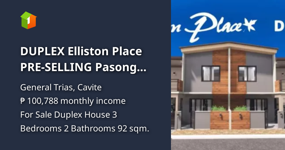 DUPLEX Elliston Place PRESELLING Pasong Camachile 2, Gen Trias [House