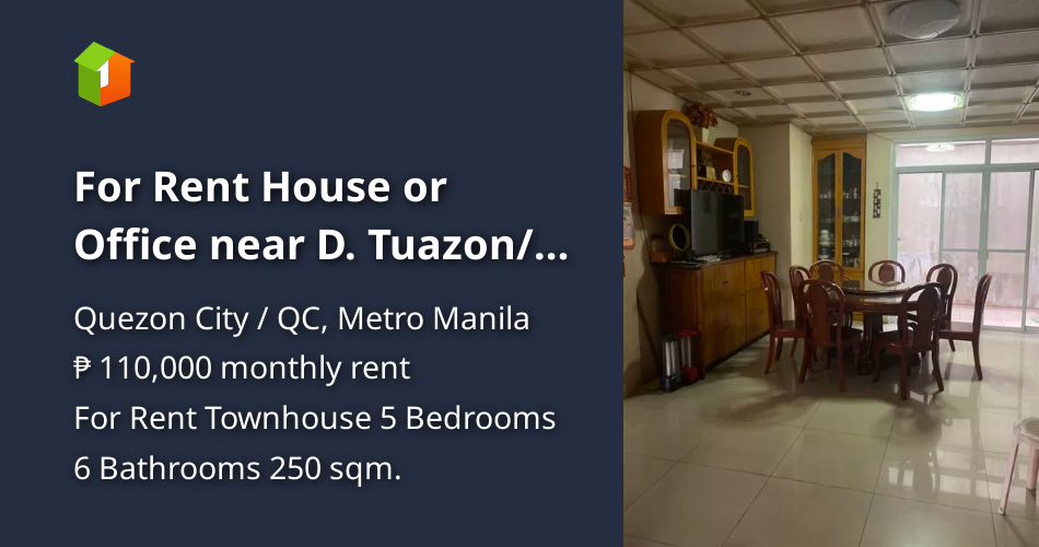 For Rent House or Office near D. Tuazon/ E. Rodriguez Quezon City