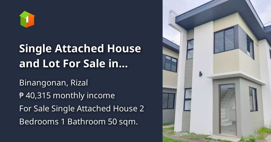 Single Attached House and Lot For Sale in Binangonan Rizal [House and