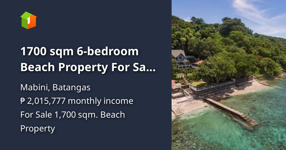 1700 sqm 6bedroom Beach Property For Sale in Mabini Batangas [Beach
