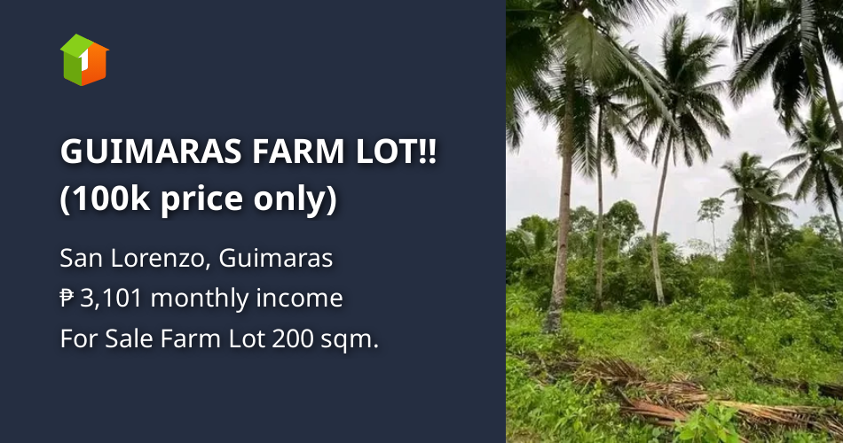 GUIMARAS FARM LOT!!(100k price only) [Lot 🚜] (January 2024) in San