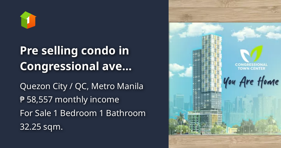 Pre selling condo in Congressional ave quezon city [Condo 🏙️