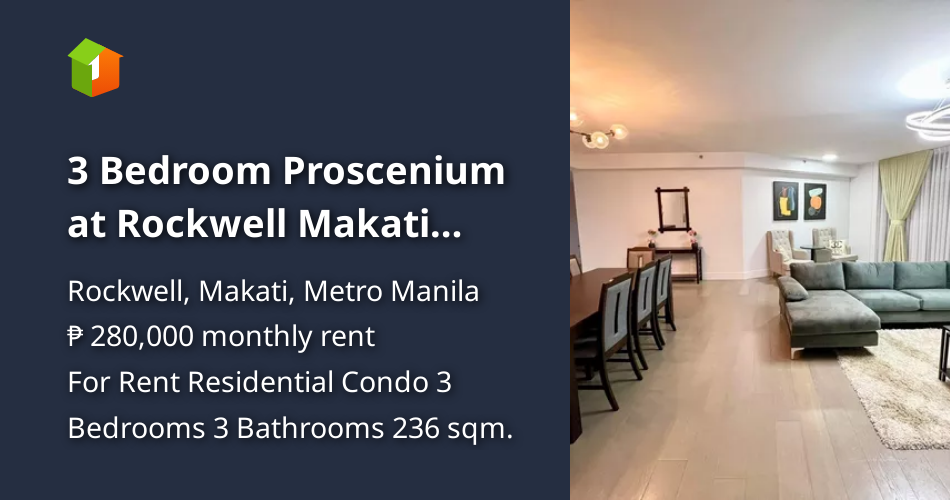 3 Bedroom Proscenium at Rockwell Makati Condo for Rent [Condo 🏙️
