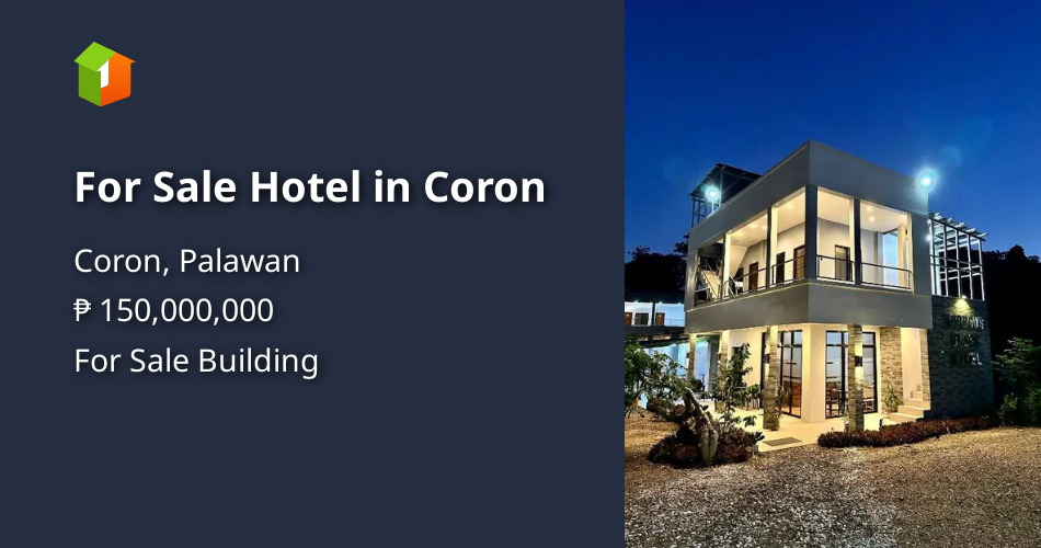 For Sale Hotel in Coron Property 🏭] (August 2024) in Coron, Palawan for sale