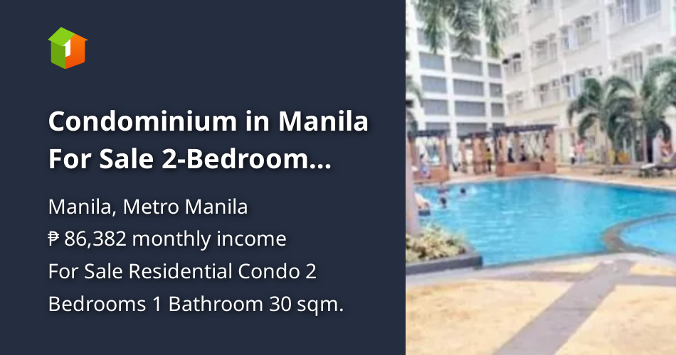 Condominium in Manila For Sale 2Bedroom near Mapua [Condo 🏙️] (August
