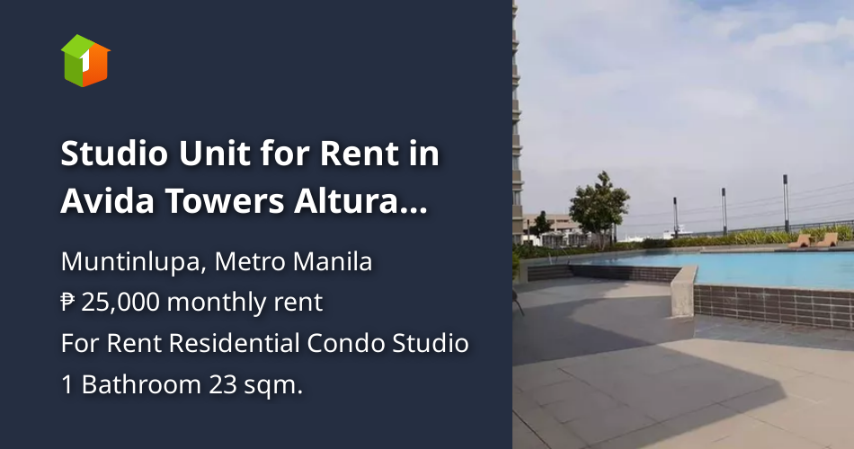 Studio Unit for Rent in Avida Towers Altura Muntinlupa City [Condo 🏙️