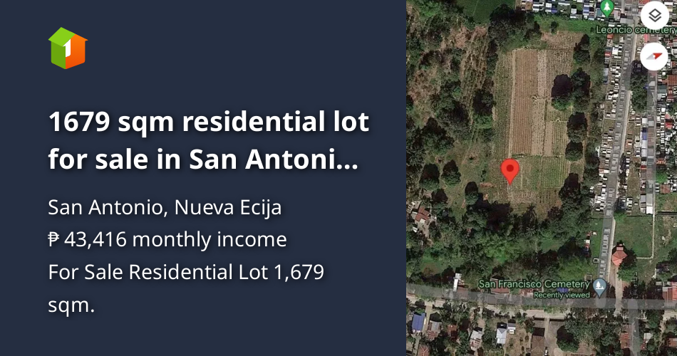 1679 sqm residential lot for sale in San Antonio Nieva Ecija [Lot 🚜