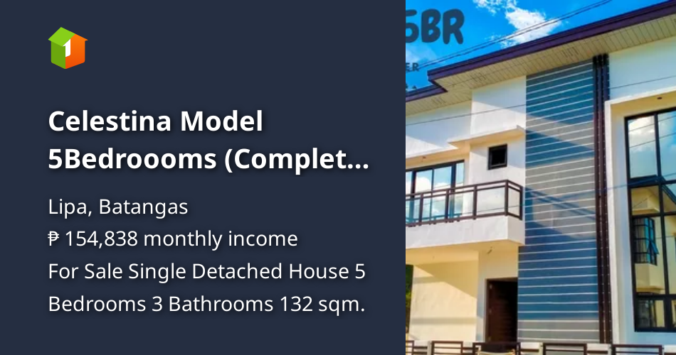 Celestina Model 5Bedroooms Turnover) [House and Lot 🏘️
