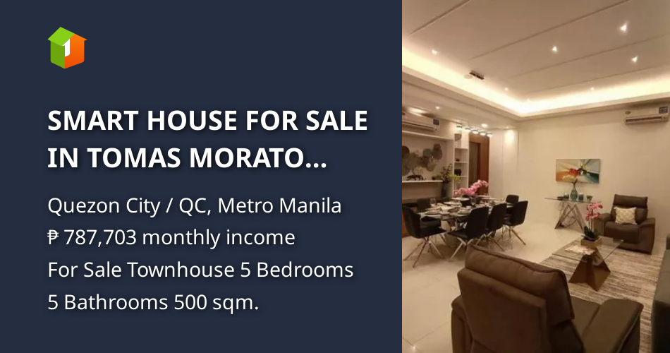 SMART HOUSE FOR SALE IN TOMAS MORATO Quezon City [House and Lot 🏘️