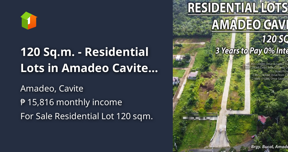120 Sq.m. Residential Lots in Amadeo Cavite 3 Years to Pay [Lot 🚜