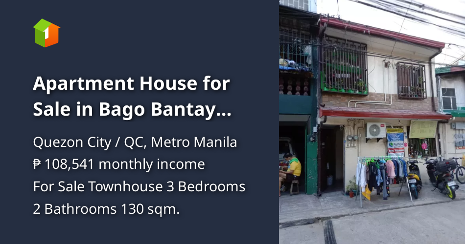 Apartment House for Sale in Bago Bantay Quezon City [House and Lot 🏘️