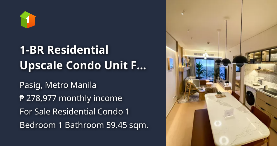 1-BR Residential Upscale Condo Unit For Sale in Pasig - Laya by Shang ...
