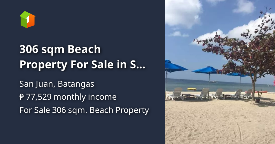 306 sqm Beach Property For Sale in San Juan Batangas [Beach Property 🏖️