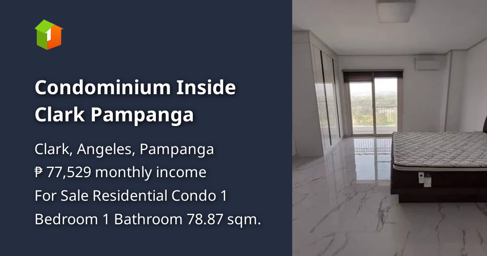 Condominium Inside Clark Pampanga [Condo 🏙️] (March 2023) in Clark, Angeles, Pampanga for sale