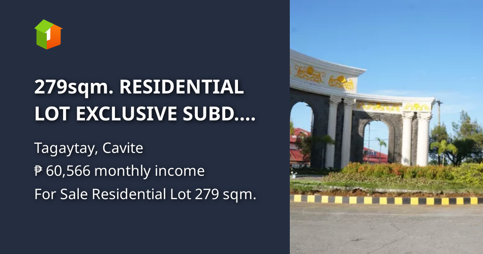 279sqm. RESIDENTIAL LOT EXCLUSIVE SUBD. IN TAGAYTAY CITY [Lot 🚜