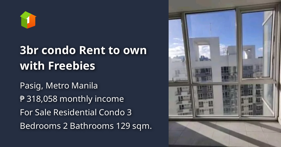 3br condo Rent to own with Freebies [Condo 🏙️] (November 2023) in Pasig