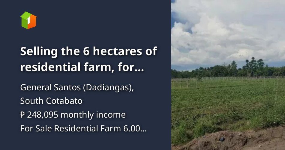 Selling the 6 hectares of residential farm, for Sale in Gensan City