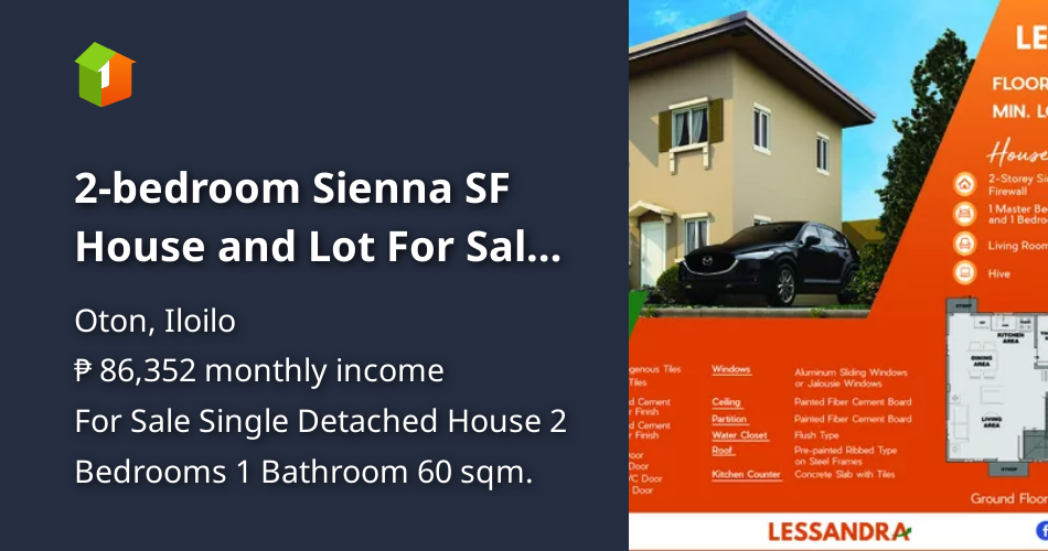 2bedroom Sienna SF House and Lot For Sale in Oton, Iloilo [House and