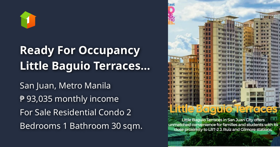 Ready For Occupancy Little Baguio Terraces 2Bedroom Condo For Sale in ...