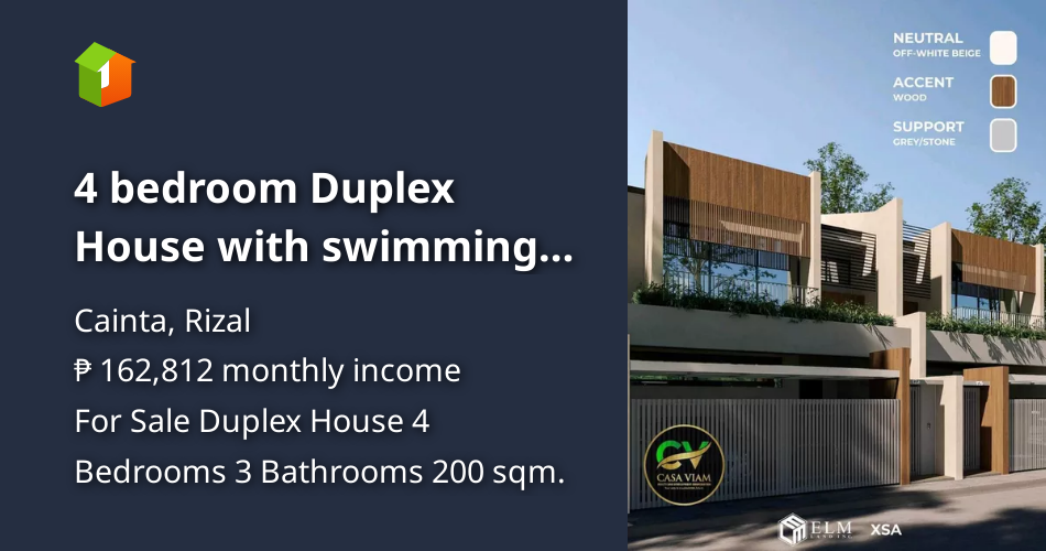 4 bedroom Duplex House with swimming pool in Cainta Rizal [House and