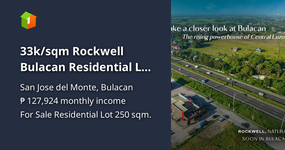 Rockwell Bulacan Residential Lot for Sale in San Jose Del Monte Bulacan