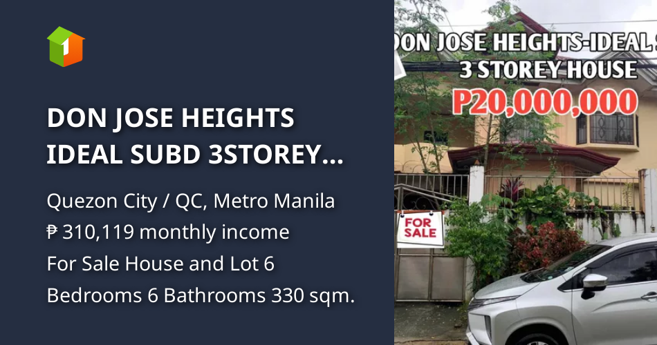 DON JOSE HEIGHTS IDEAL SUBD 3STOREY HOUSE 20M [House and Lot 🏘️