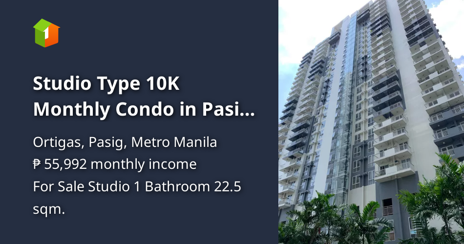 Studio Type 10K Monthly Condo in Pasig along C5 15 mins away from BGC