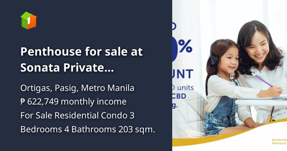 Penthouse for sale at Sonata Private Residences Ortigas CBD [Condos 🏙️ ...