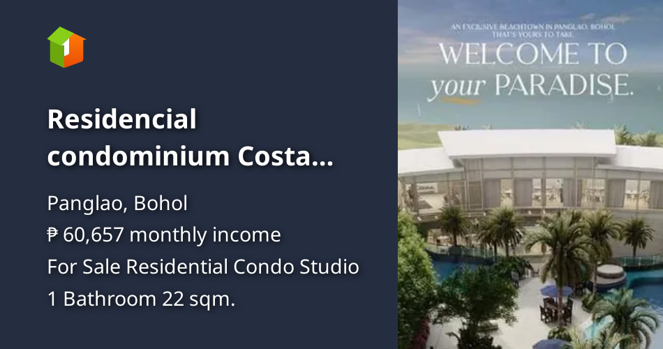 Residencial condominium Costa Mira beachtown in Panglao Bohol [Condo 🏙️