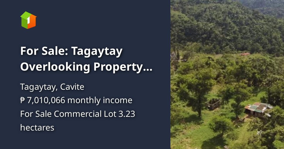 For Sale Tagaytay Overlooking Property With Waterfall [Lot 🚜] (June