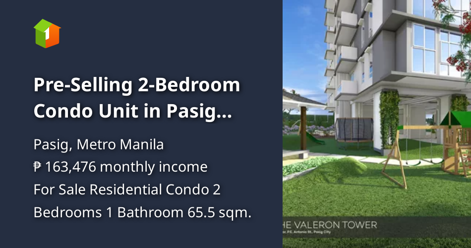 PreSelling 2Bedroom Condo Unit in Pasig City, Near Arcovia City