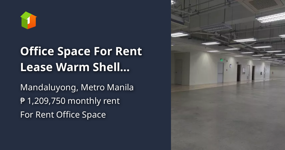 Office Space For Rent Lease Warm Shell Mandaluyong City Manila ...