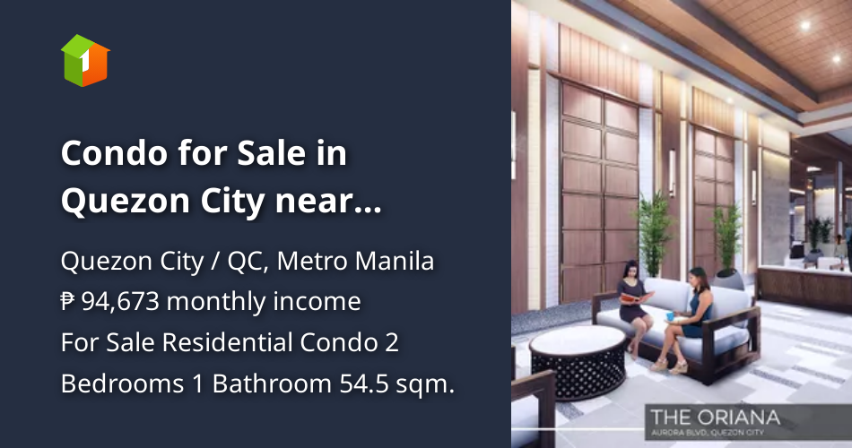 Condo for Sale in Quezon City near Ateneo De Manila Univ. 2Bedroom