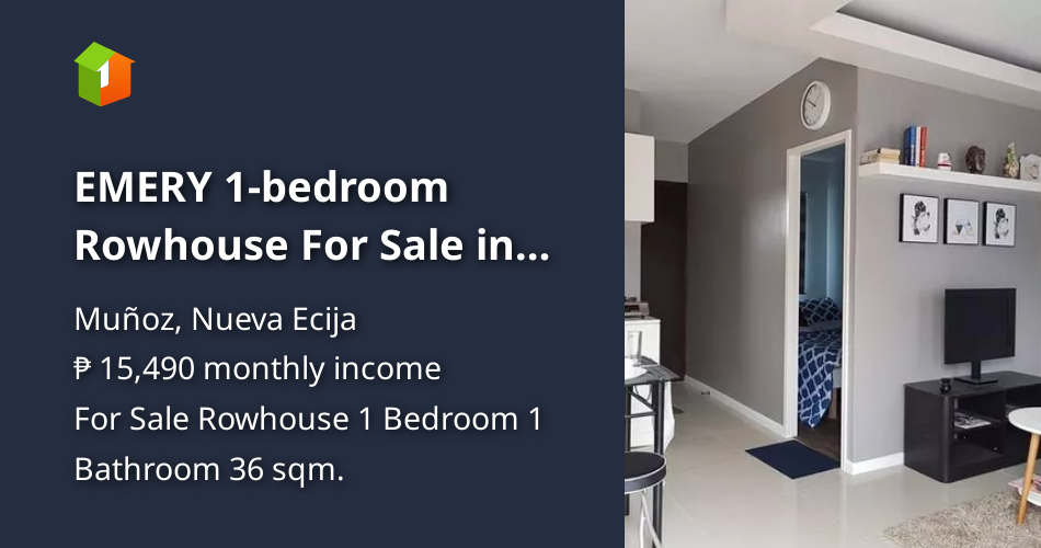 EMERY 1bedroom Rowhouse For Sale in Muñoz Nueva Ecija [House and Lot 🏘