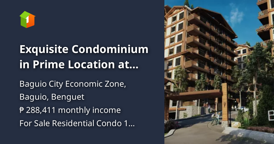 Exquisite Condominium in Prime Location at Outlook drive Baguio. City