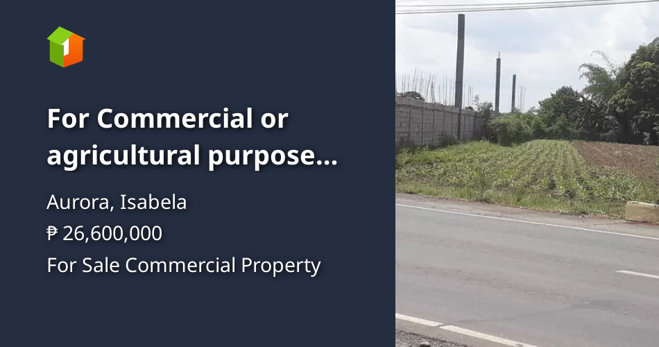 For Commercial or agricultural purpose good for any type of businesses