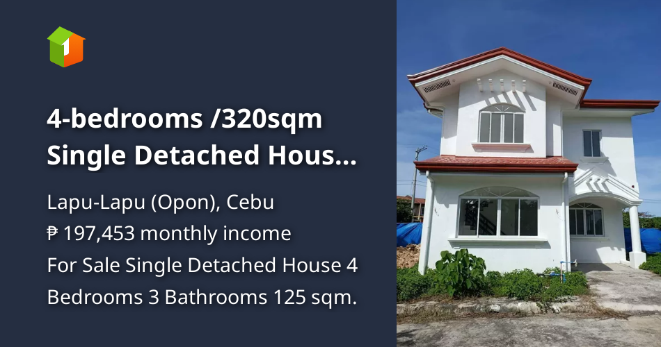 4bedrooms /320sqm Single Detached House For Sale LapuLapu Cebu [House