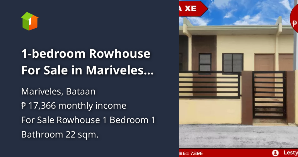 1bedroom Rowhouse For Sale in Mariveles Bataan [House and Lot 🏘️