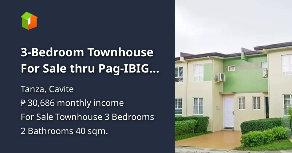 3Bedroom Townhouse For Sale thru PagIBIG in Tanza Cavite [House and