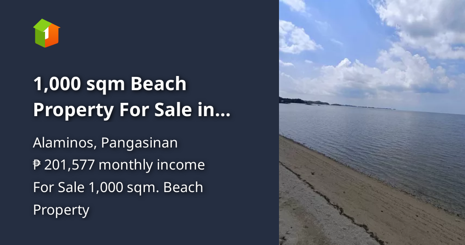 1,000 sqm Beach Property For Sale in Alaminos Pangasinan [Beach