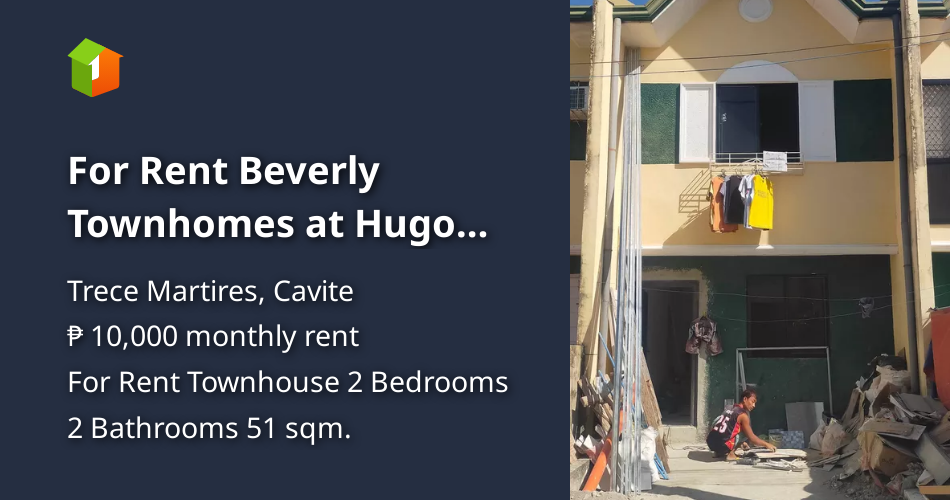 For Rent Beverly Townhomes at Hugo Perez Trece Martires Cavite [House