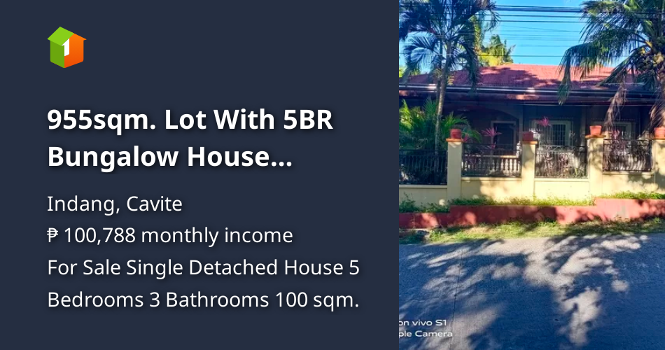955sqm. Lot With 5BR Bungalow House Indang Cavite [House and Lot 🏘️