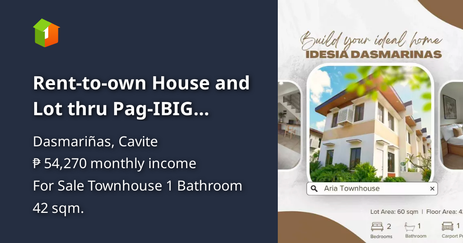 Renttoown House and Lot thru PagIBIG Dasmarinas [House and Lot 🏘️