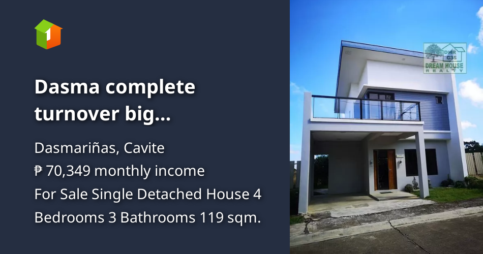 Dasma complete turnover big FLOORAREA [House and Lot 🏘️] (September