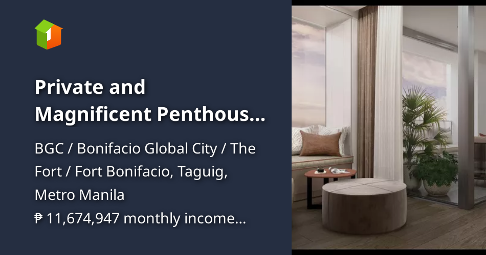 Private and Magnificent Penthouse Unit at Aurelia Residences BGC For ...