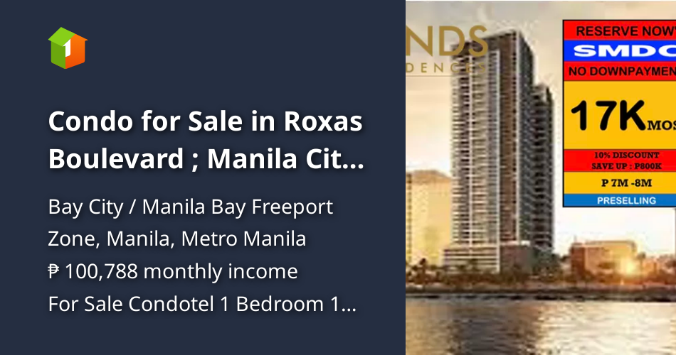 Condo for Sale in Roxas Boulevard ; Manila City at Sand Residences [Condo 🏙️] (December 2023) in
